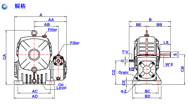 蜗轮减速机ASF系列详细参数 蜗轮减速机ASF系列详细参数